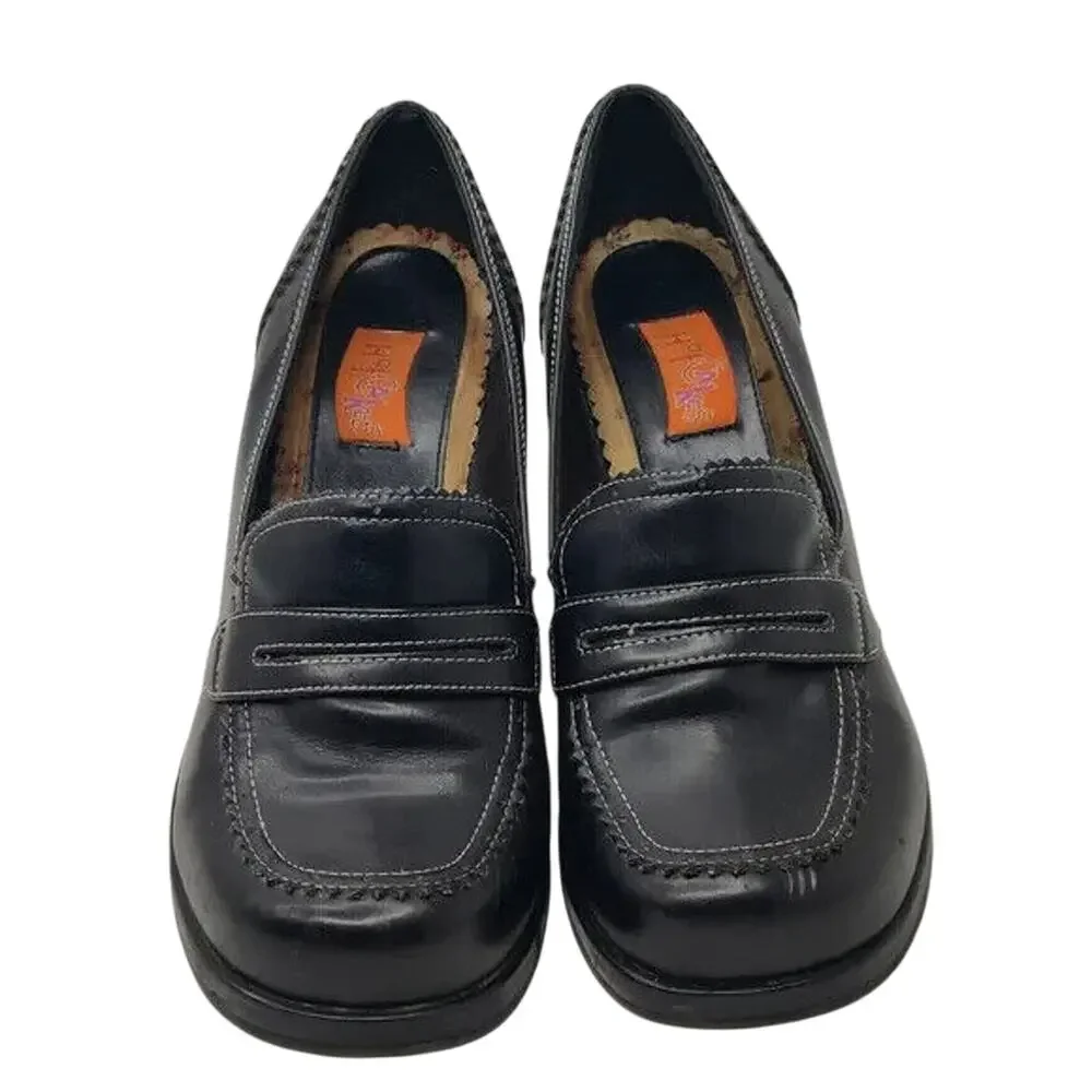 Vintage Black platform Loafers Size US 9.5